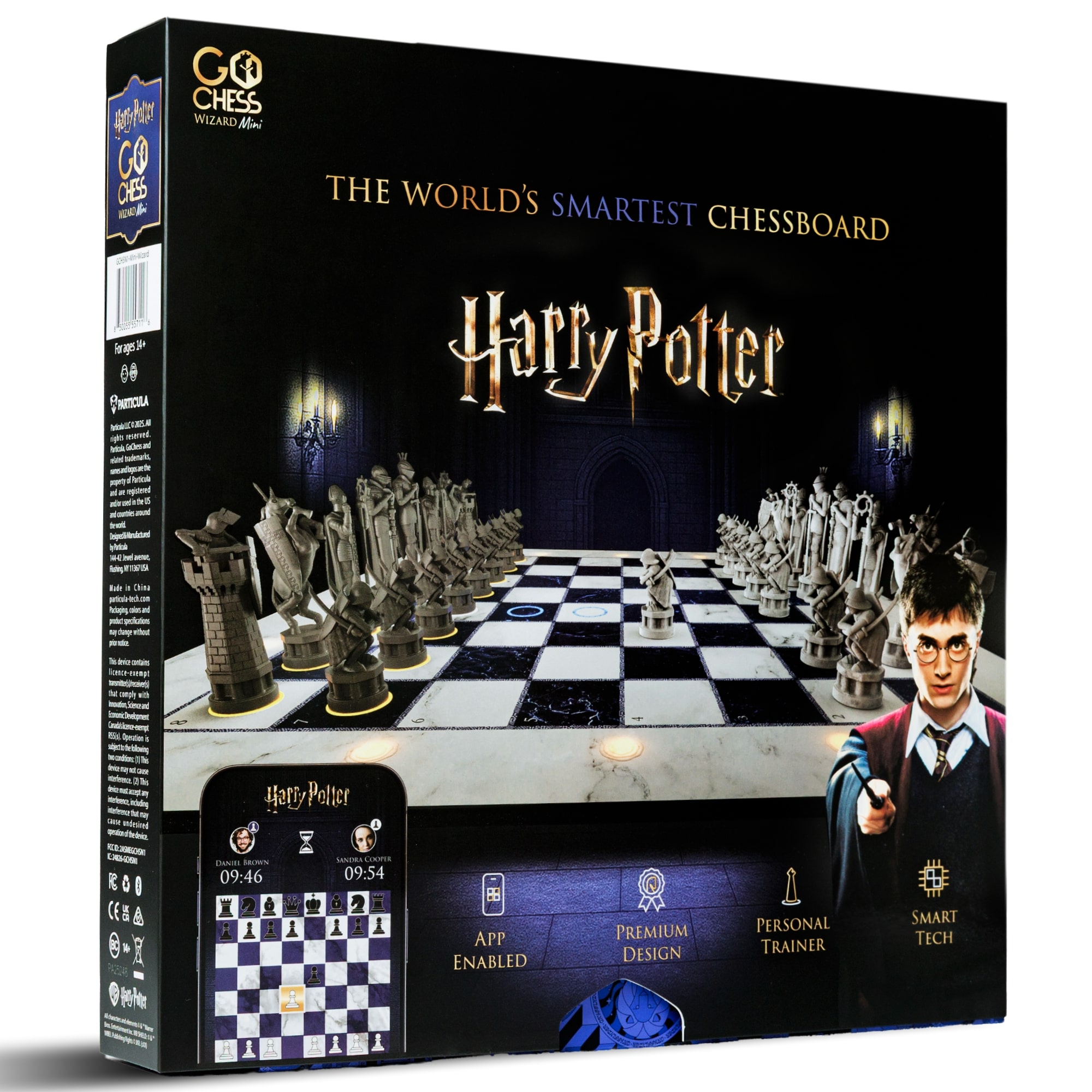 Premium lightweight app-enabled chessboard with real-time coaching system
